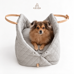 PAWTIER carrier in Grey with a small dog inside